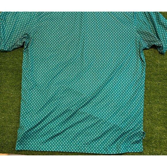 Footjoy polo mens XL green white lightweight breathable palm tree stretch K - Picture 11 of 13